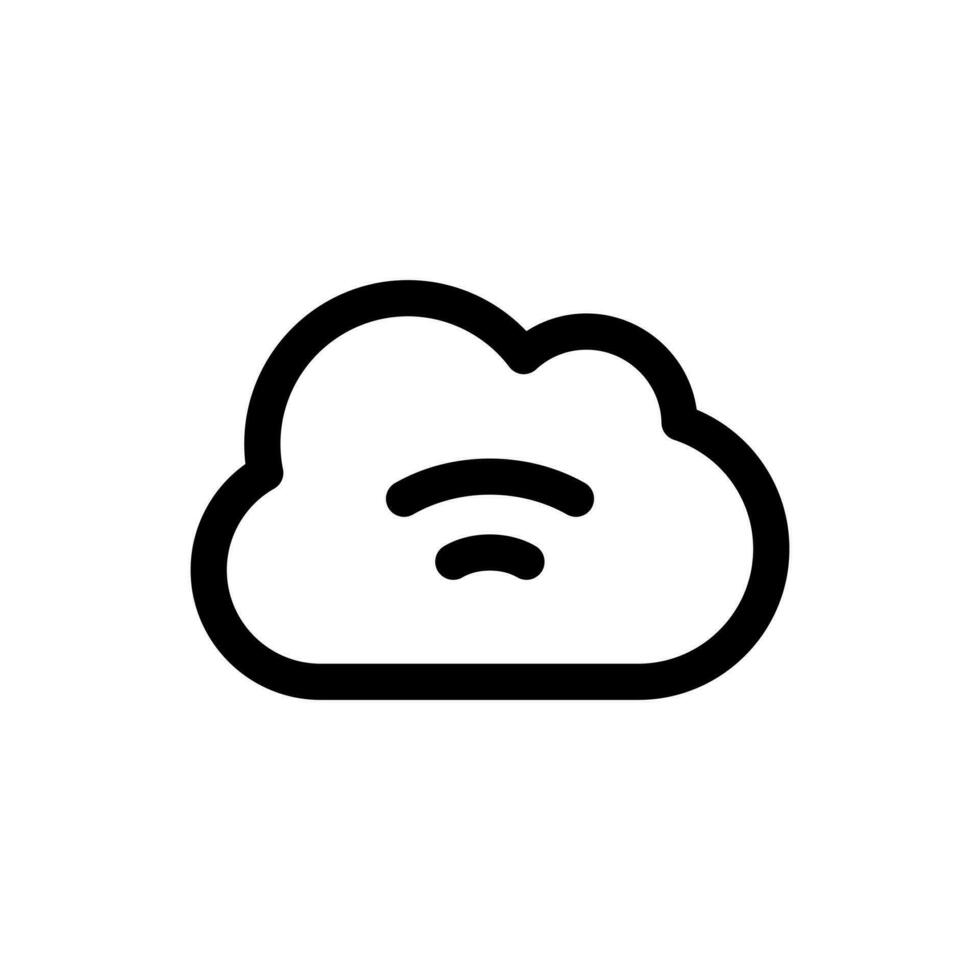 Simple Cloud Server icon. The icon can be used for websites, print templates, presentation templates, illustrations, etc vector