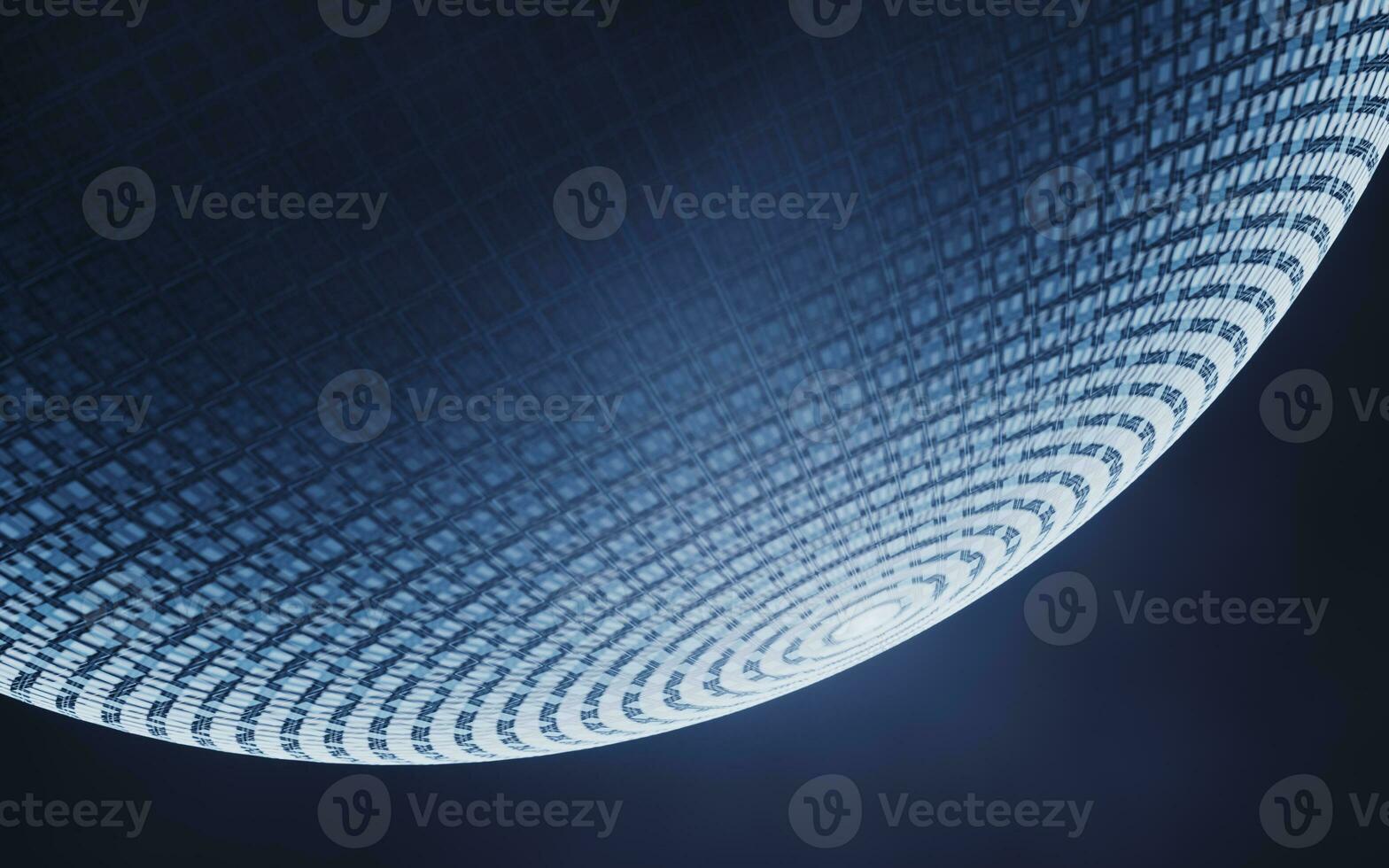 Digital sphere with glowing lines structure, 3d rendering. photo