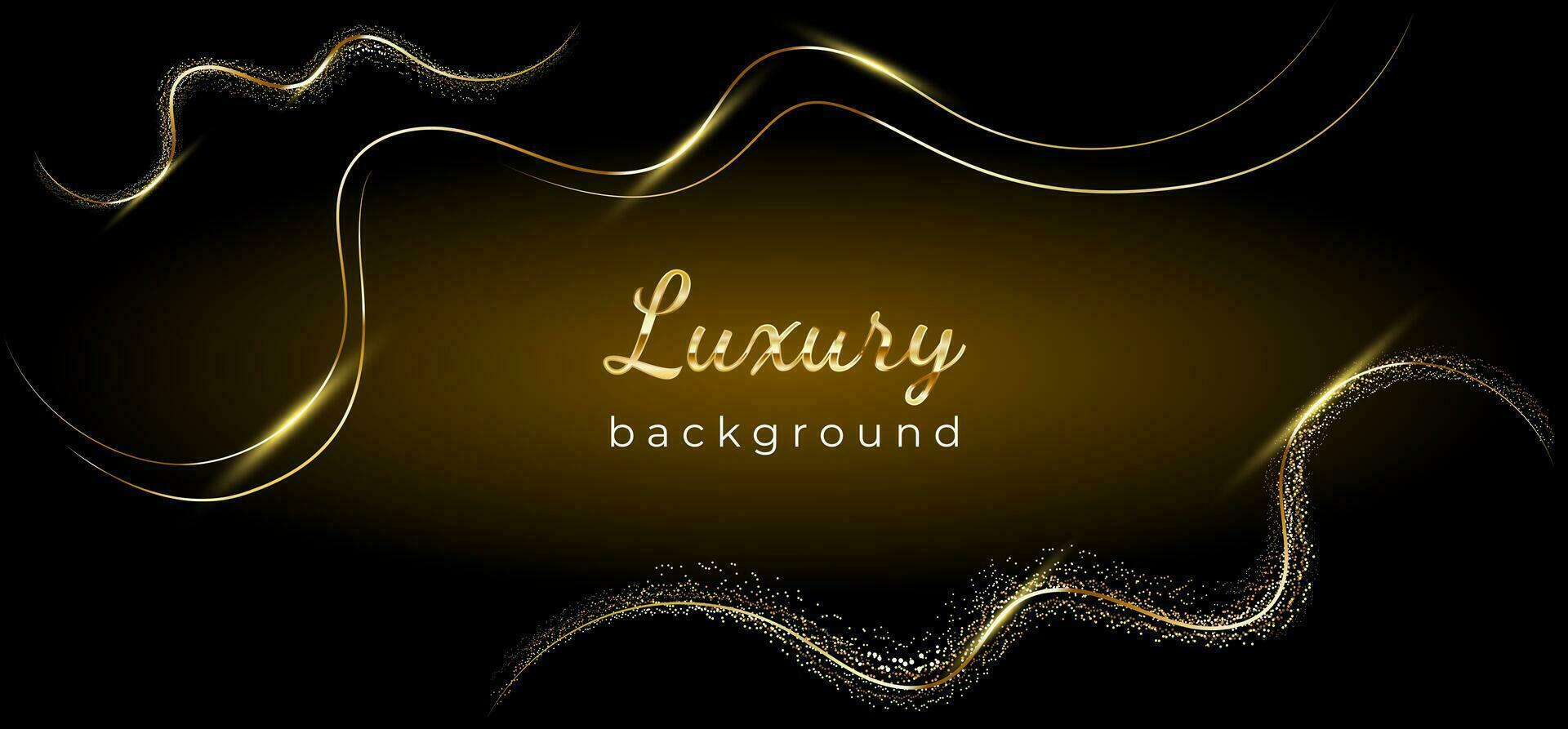 Award ceremony luxurious vector background with golden dust and lines. Holiday postcard, web banner, greeting, invitational backdrop.