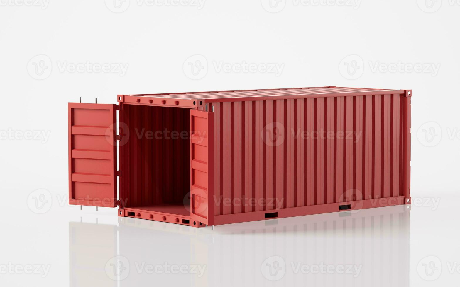 Cargo container, freight and export, 3d rendering. photo