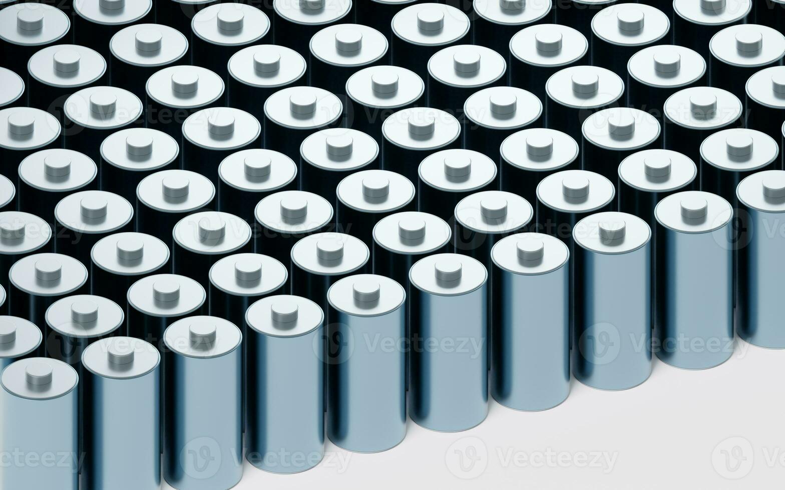 3D fast charge battery on white background, energy technology concept, 3d rendering. photo