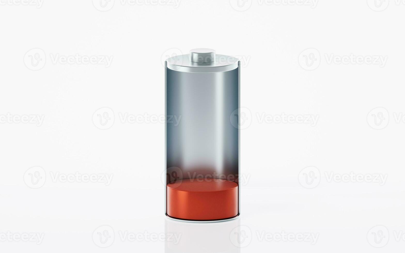 3D fast charge battery on white background, energy technology concept, 3d rendering. photo