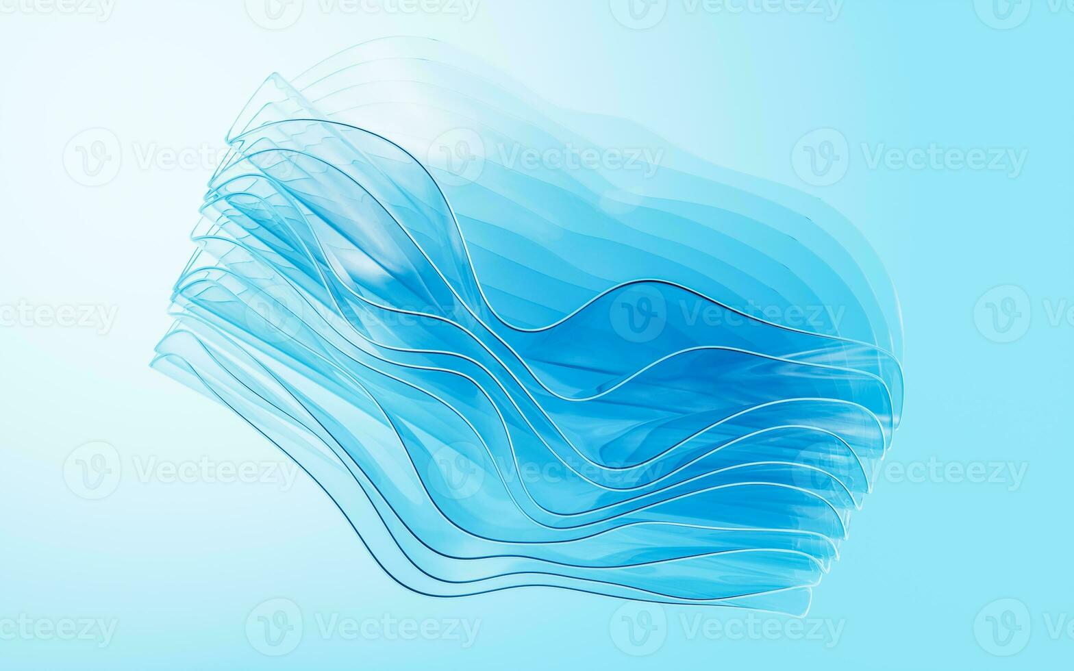 Gradient multilayer glass background, 3d rendering. photo