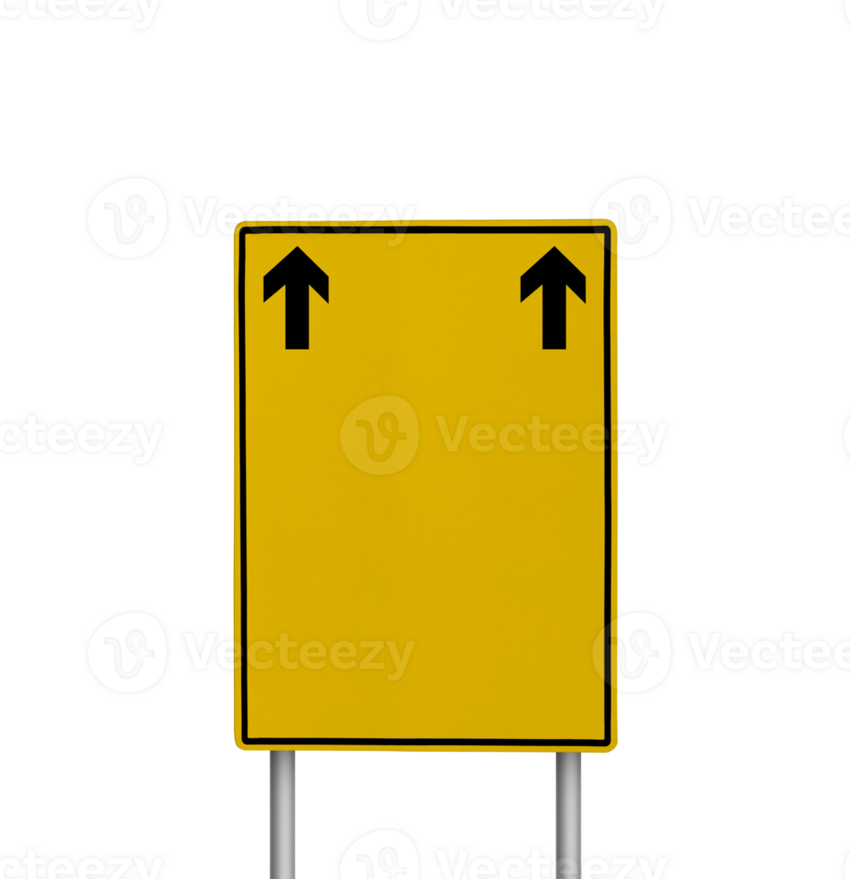 Blank road sign or traffic sign. transparent background png
