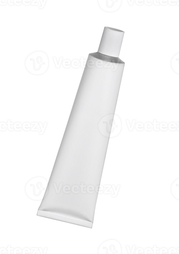 Blank White cosmetic tube pack Of Cream Or Gel, transparent background png