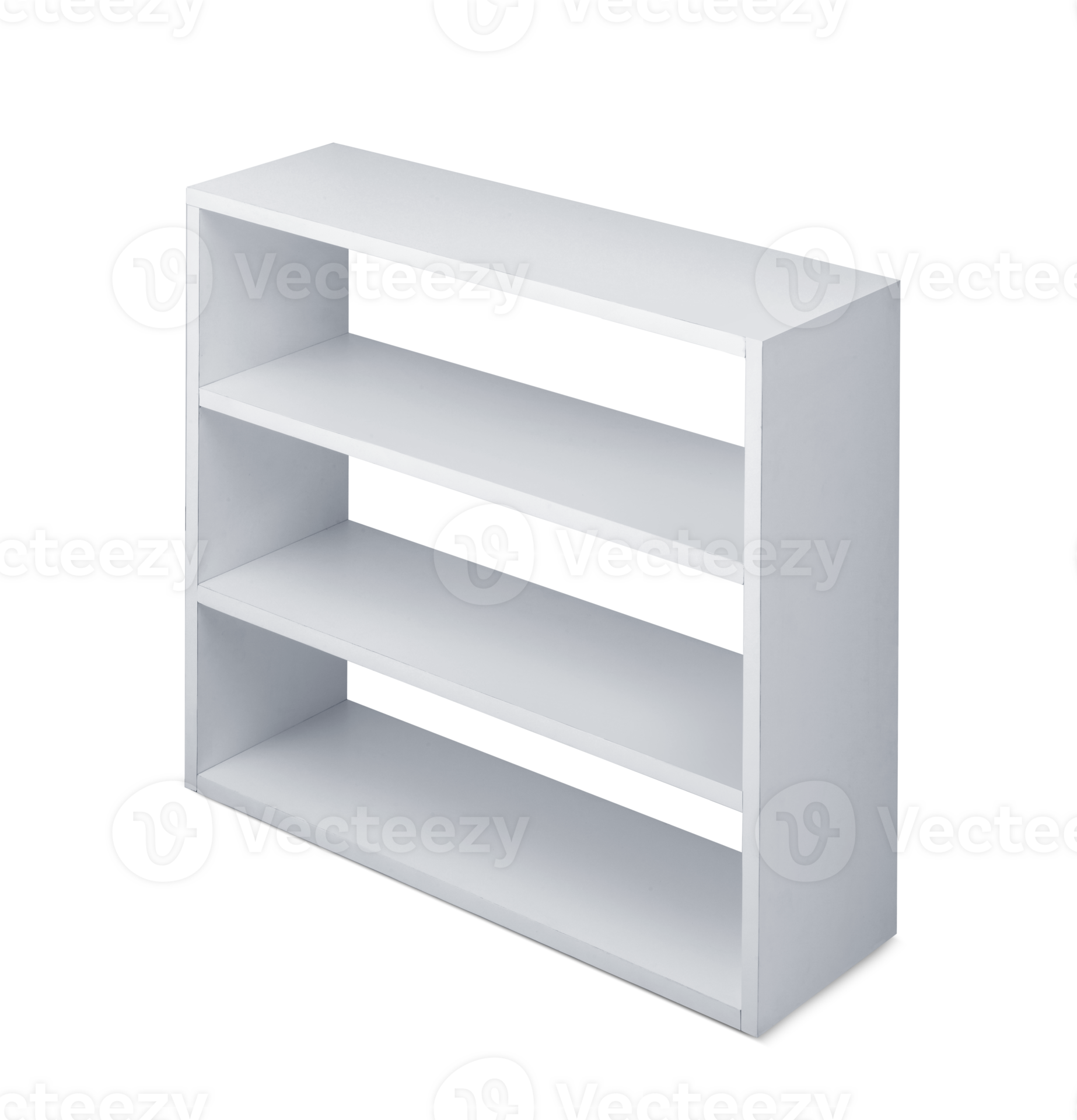 Empty Shelves in the white wooden rack, transparent background 27778717 PNG