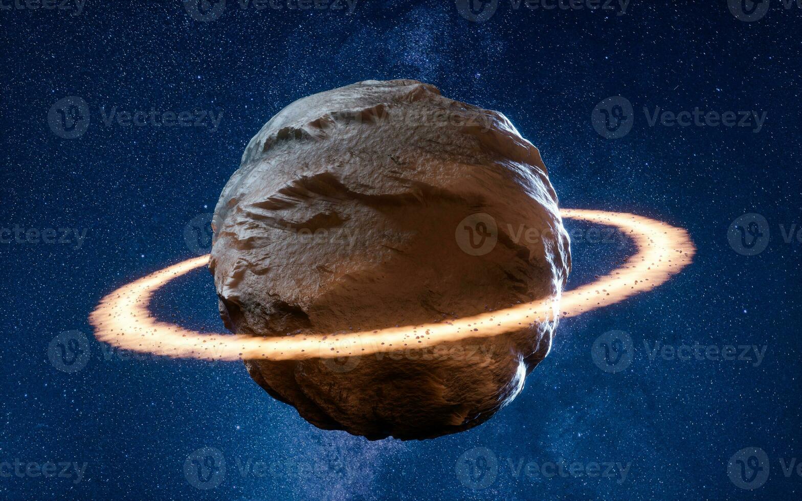 Planet in the outer space, 3d rendering. photo