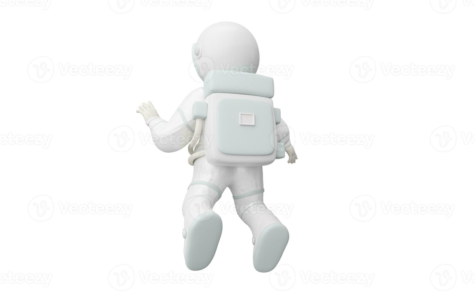 White space man, 3d character, 3d rendering. photo