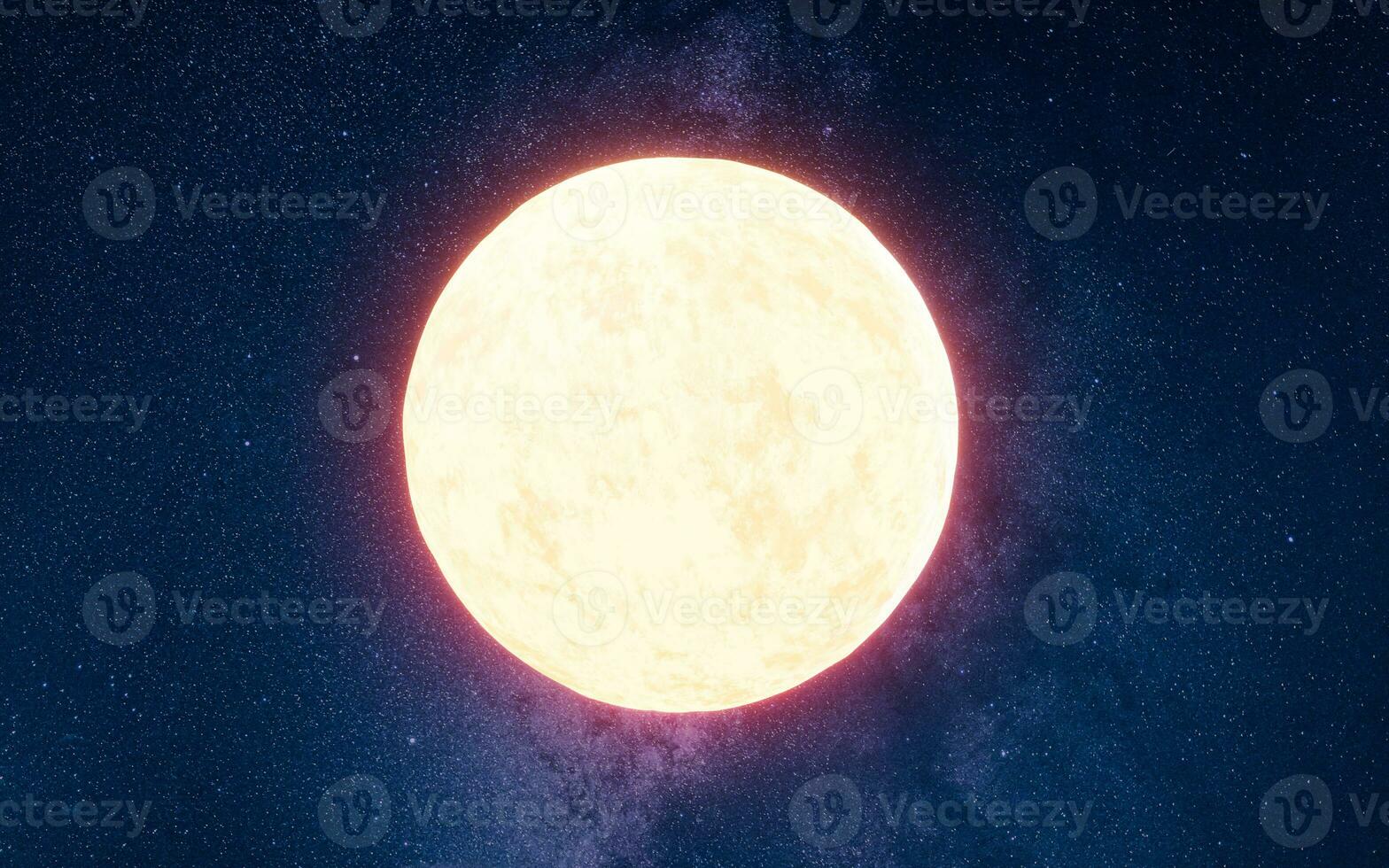 Planet in the outer space, 3d rendering. photo