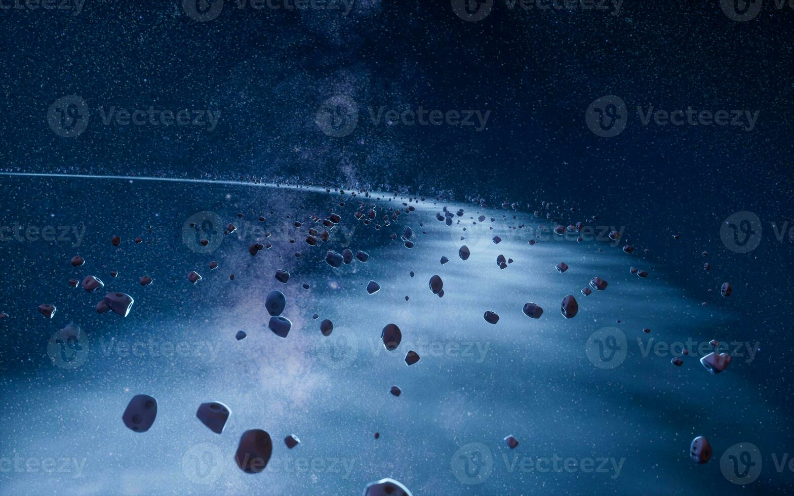 Planet in the outer space, 3d rendering. photo
