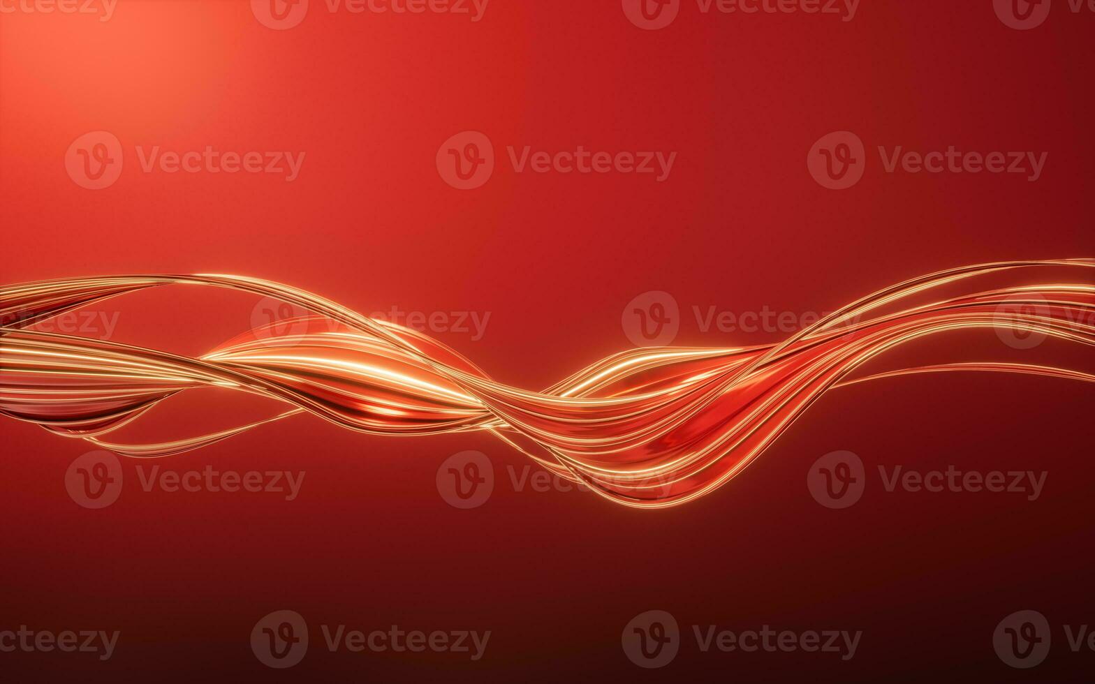 Flowing red geometry lines, 3d rendering. photo