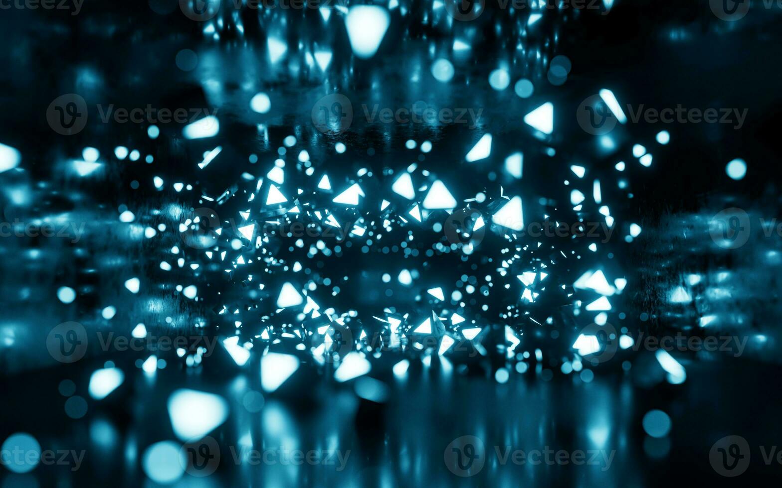 Glowing neon lights tunnel, 3d rendering. photo