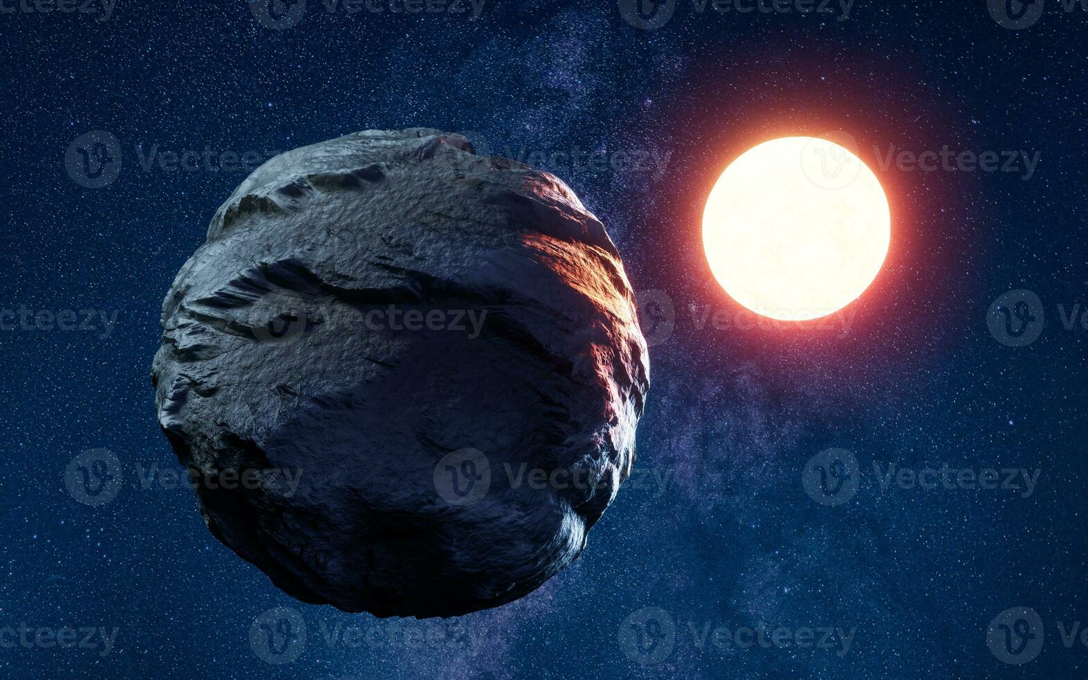 planeta en el exterior espacio, 3d representación. foto