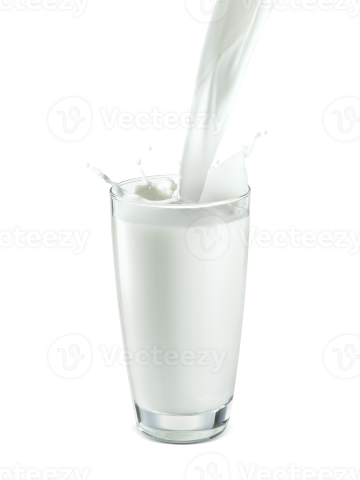 Pouring milk into a glass transparent background png