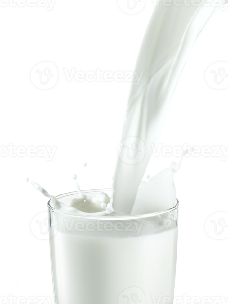 Pouring milk into a glass transparent background png