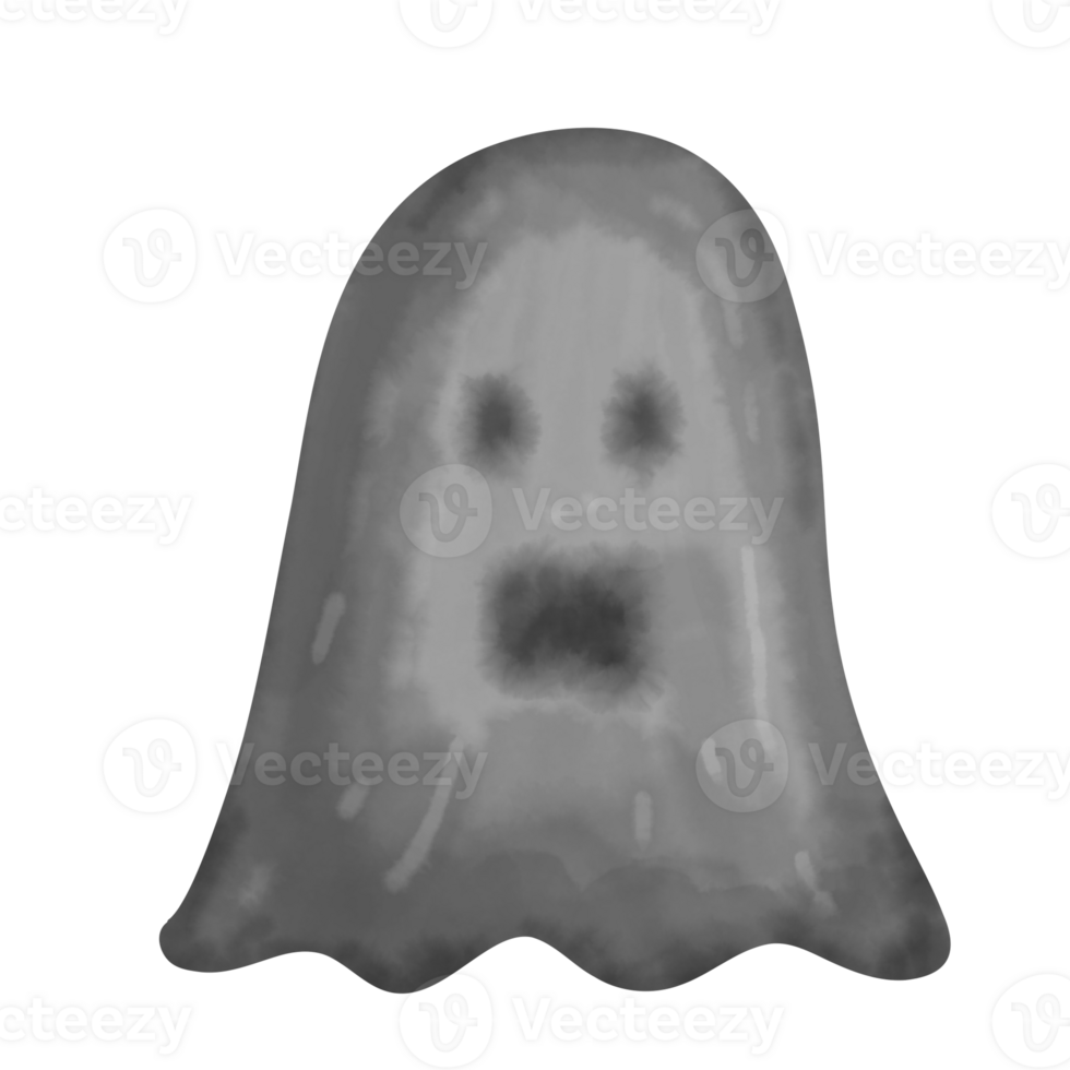 Ghost cartoon drawing for Halloween decor png