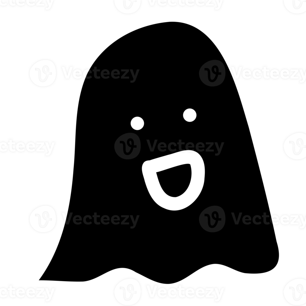 Ghost cartoon drawing for Halloween decor png