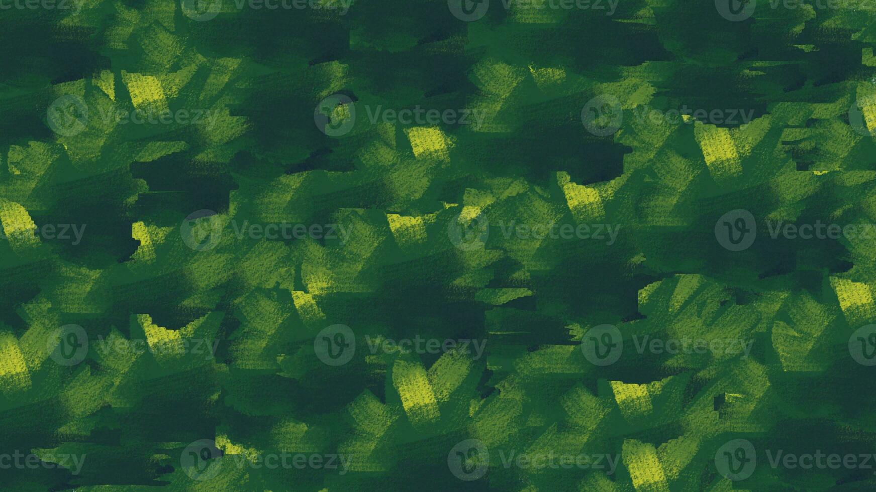 Camouflage texture in green and yellow tones, created in the style of a hand-painted painting, digital art photo