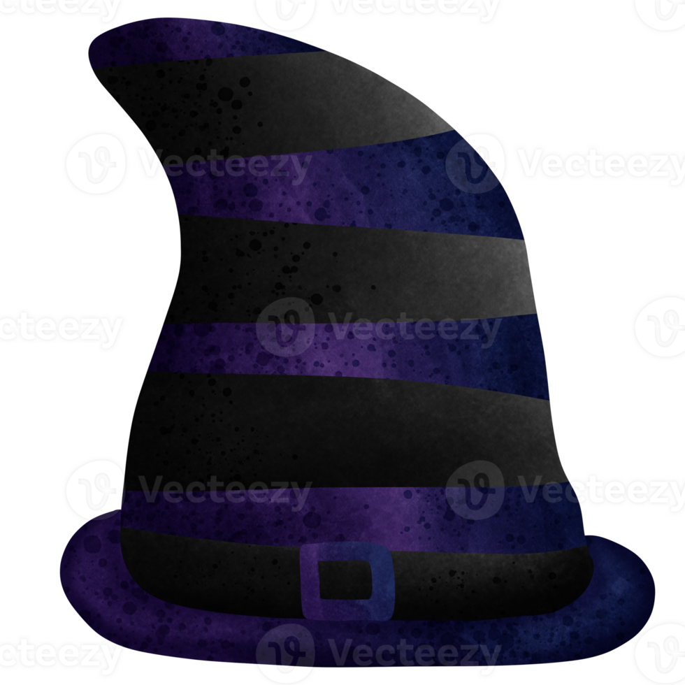 halloween häxa hatt isolerat på transparent bakgrund png