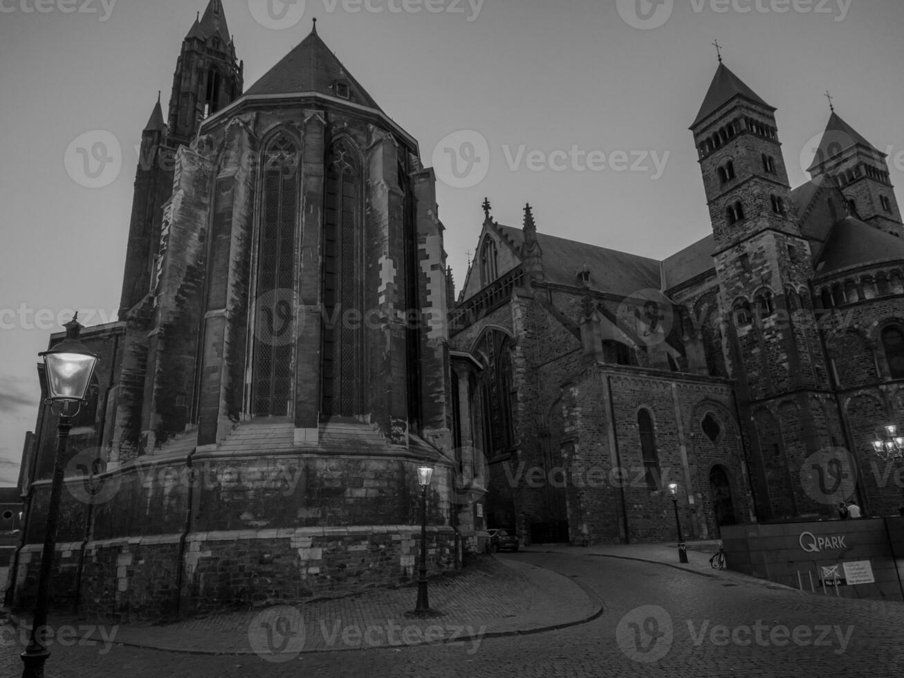 maastricht at the maas river in the netherlands photo