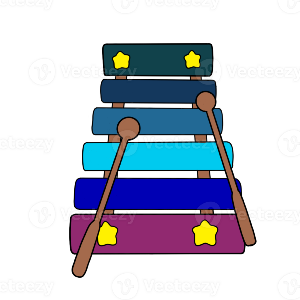 Illustration of a xylophone png