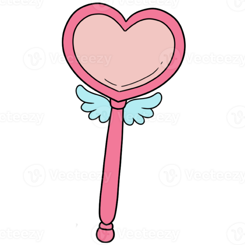 illustration of a heart scepter png