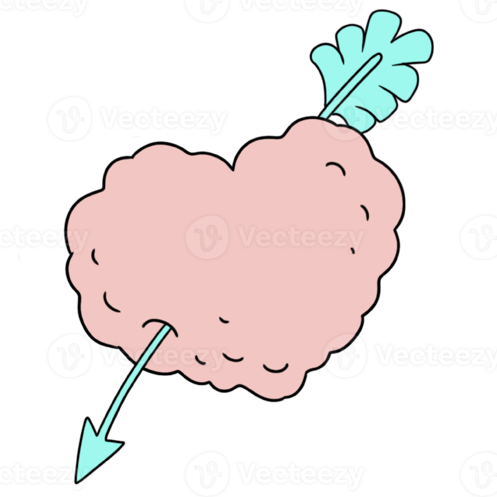 illustration of a heart cloud png