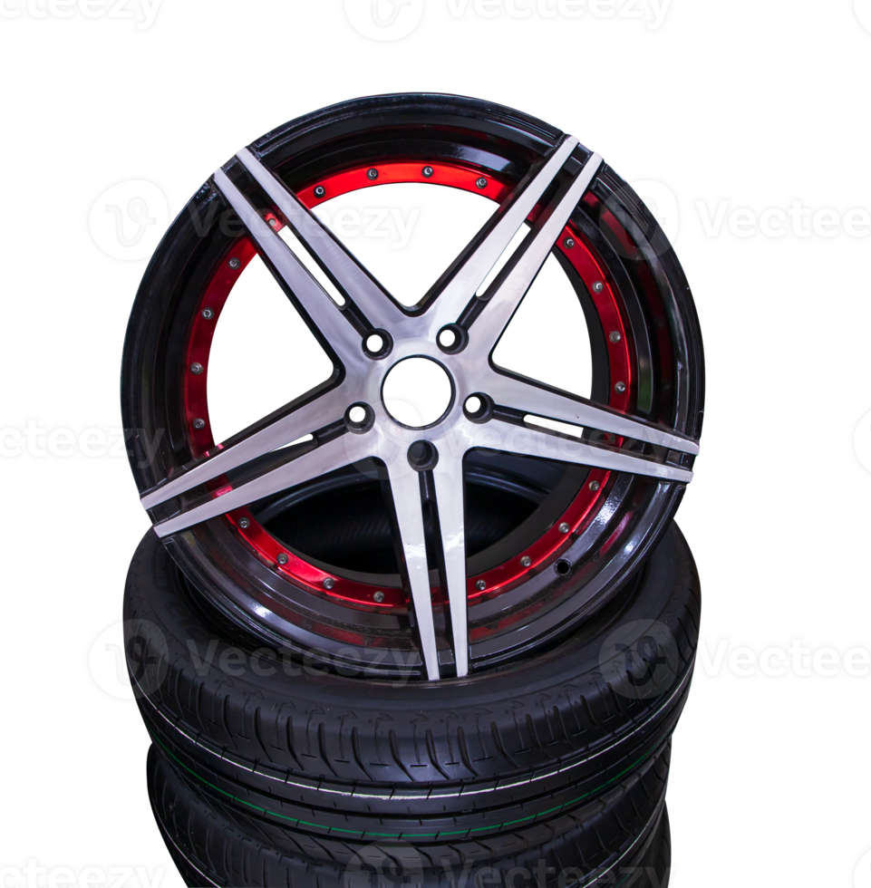 Car wheels rims and tires are isolated background 27783388 PNG