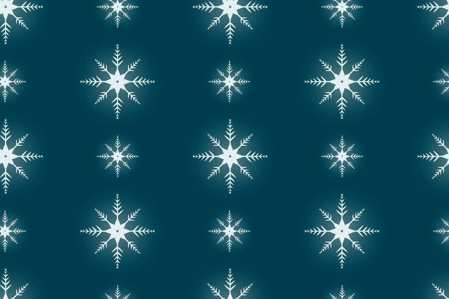 Winter vector seamless cartoon pattern with blue shiny snowflakes.