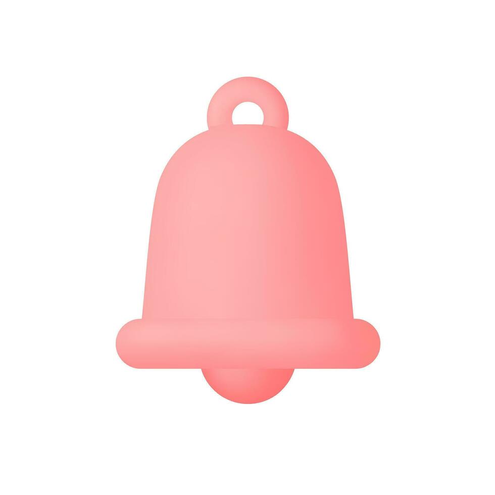 3d Realistic Bell Vector Illustration.