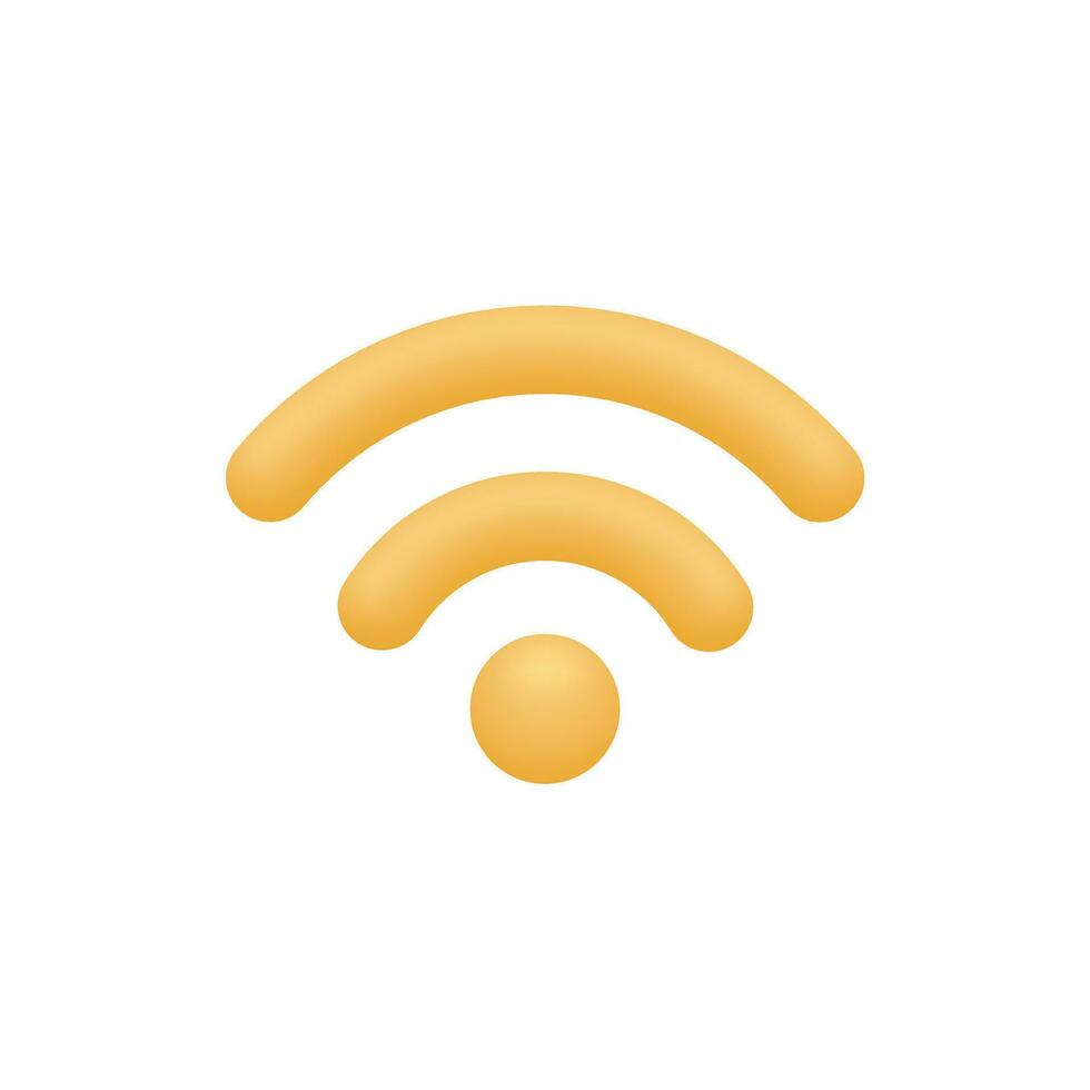 3d Realistic Wireless network vector illustration