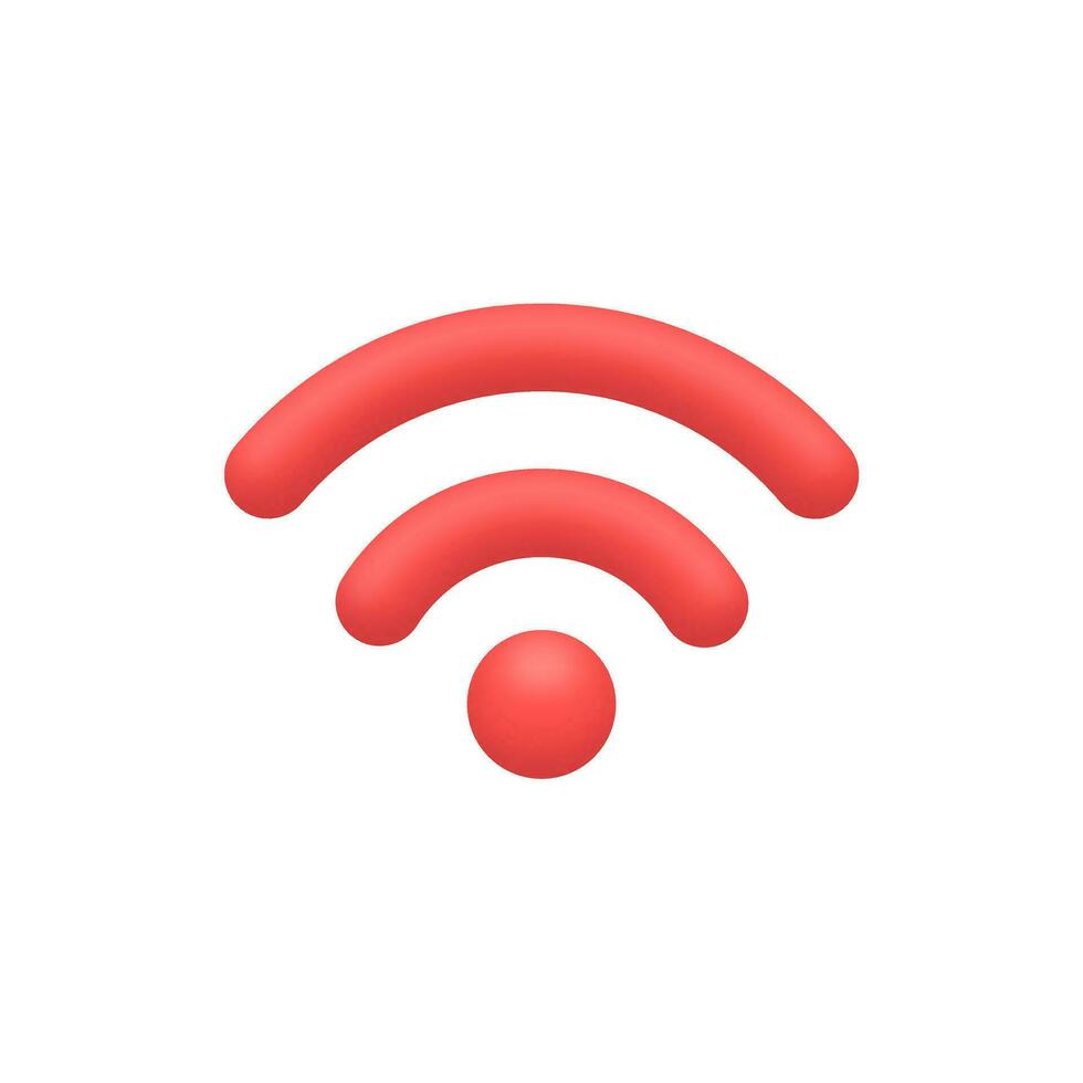 3d Realistic Wireless network vector illustration