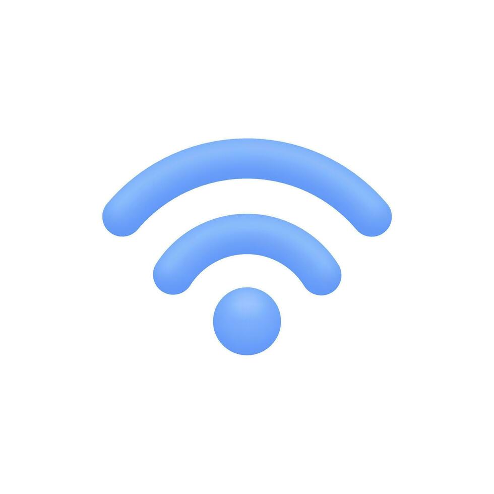 3d Realistic Wireless network vector illustration