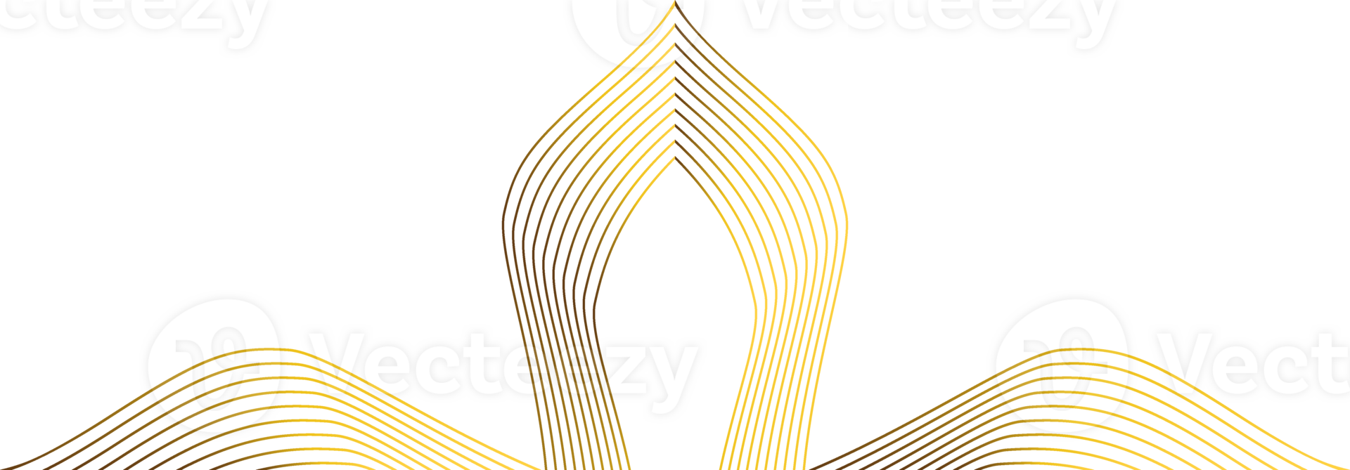 luxury gold floral ornament png