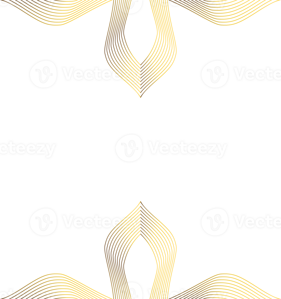luxury gold floral ornament png