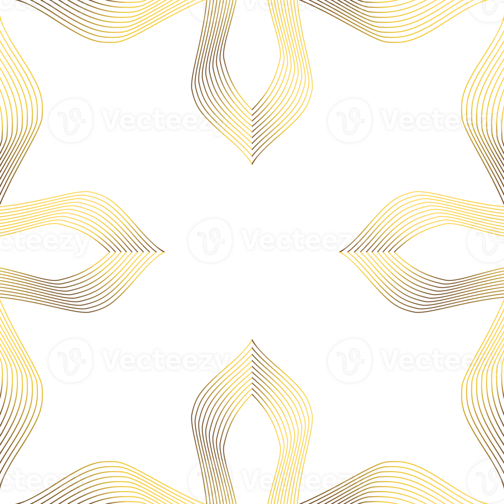 luxury gold floral ornament png