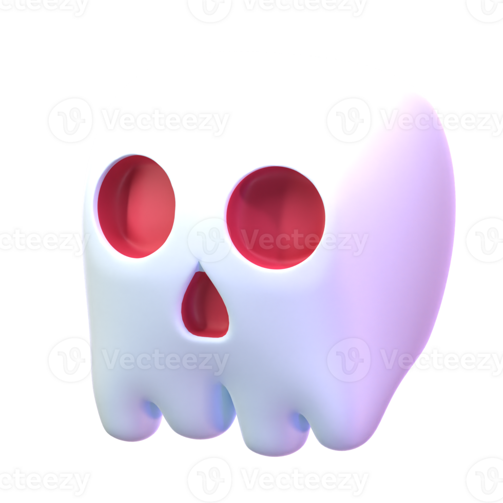 3d isolerat söt halloween illustration png