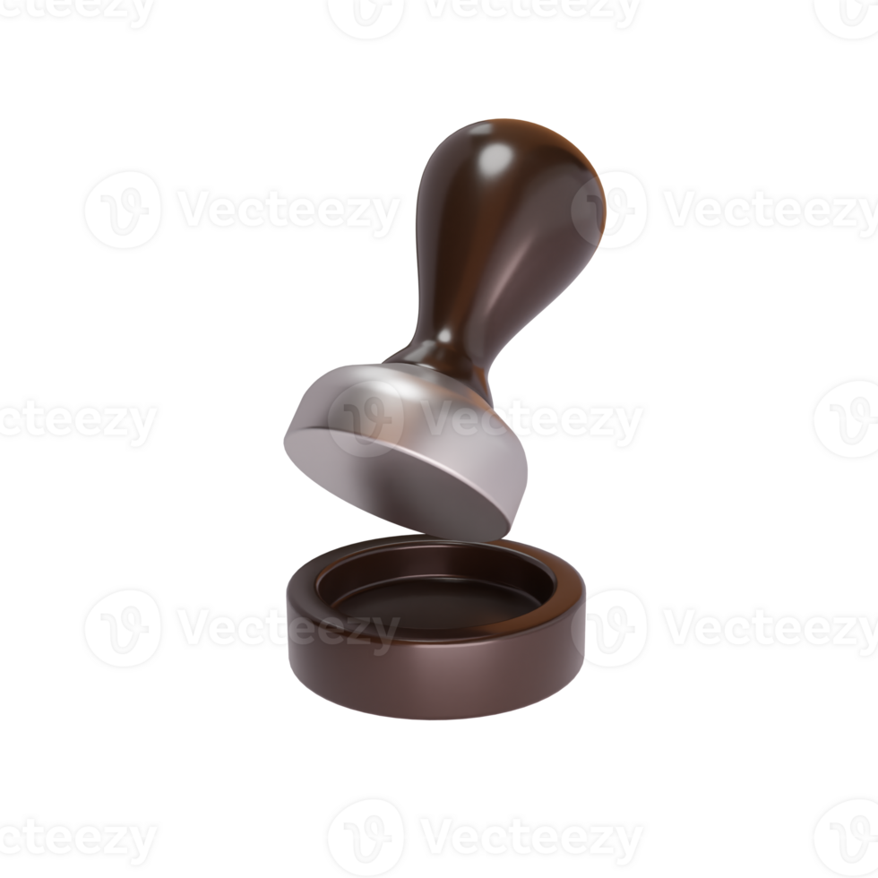 Coffee Tamper 3D icon with pads png