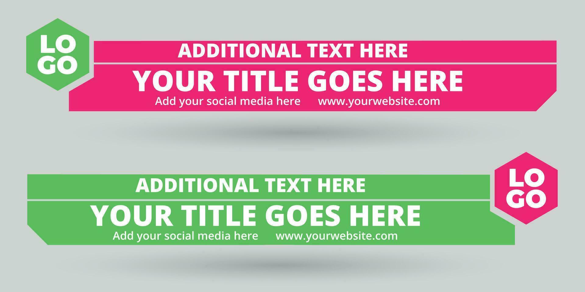 Abstract geometric lower third banner template design vector illustration