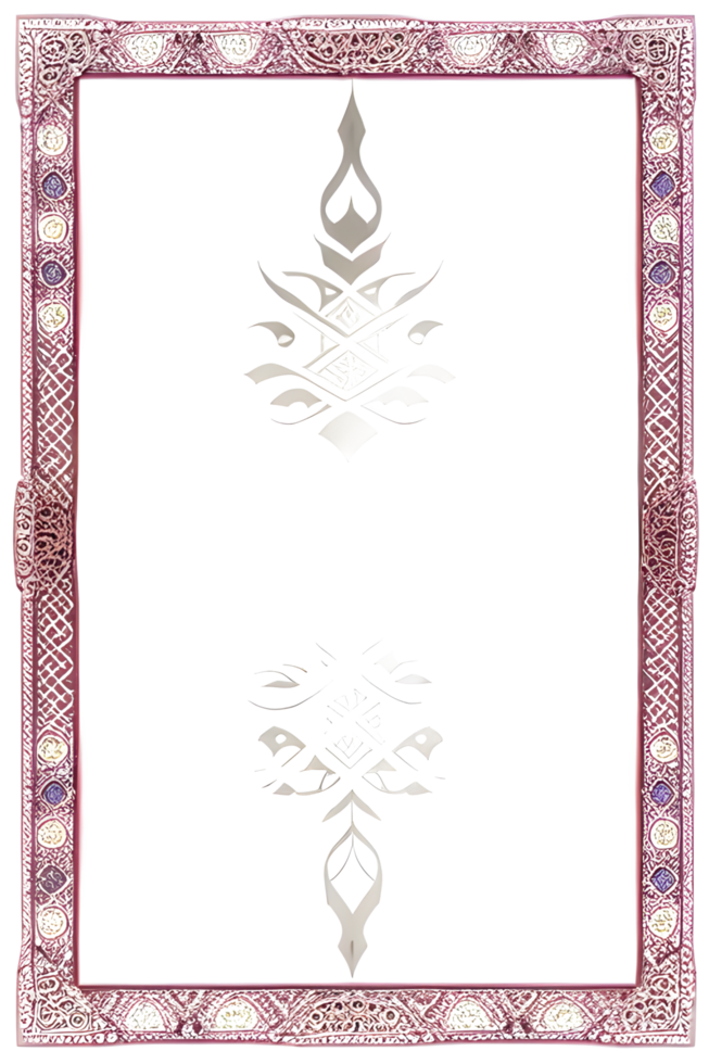 beautiful frame in classic style on transparent background ai generative png