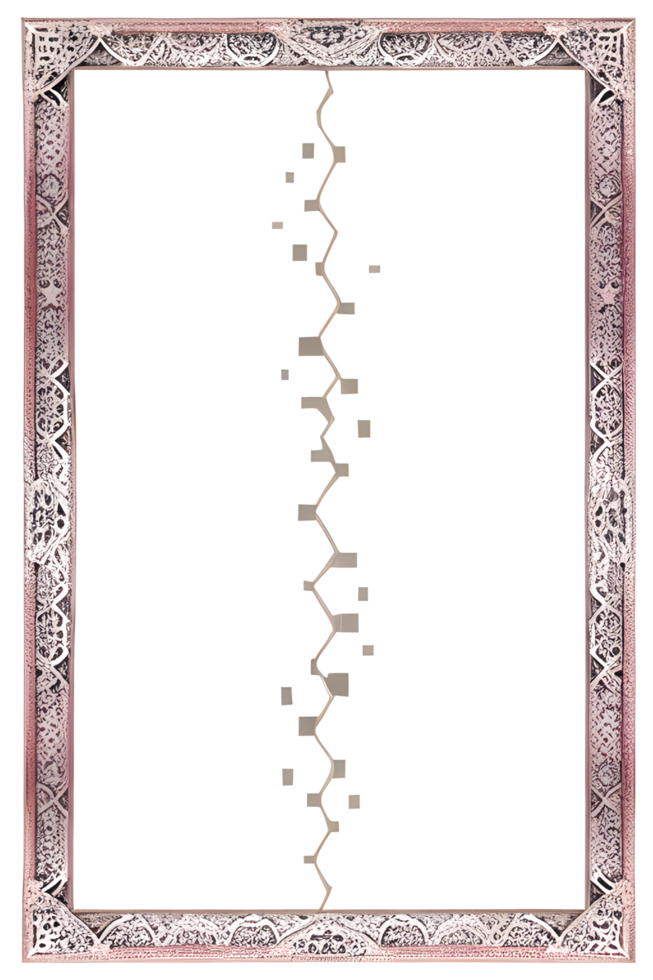 beautiful frame in classic style on transparent background ai generative png