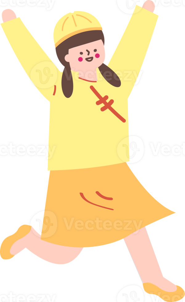 A girl is running png