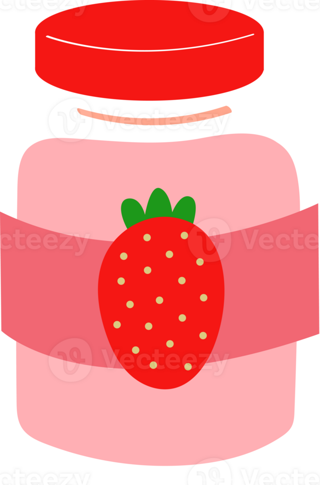 een roze aardbei jam png