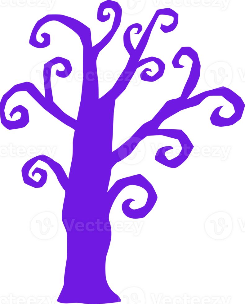 a purple tree of  halloween png