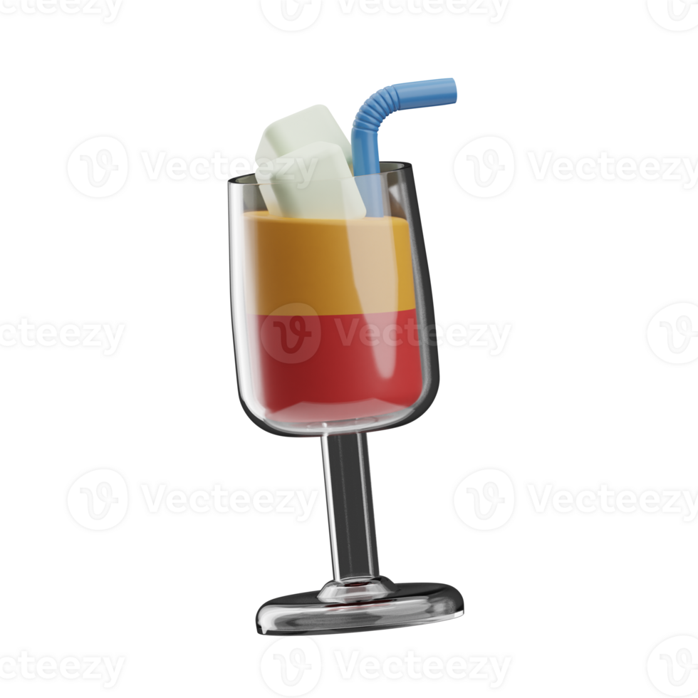 summer game Beverage illustration 3d png