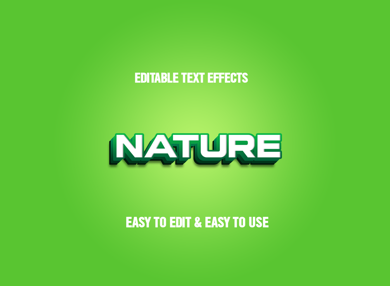 Free PSD nature text style effect