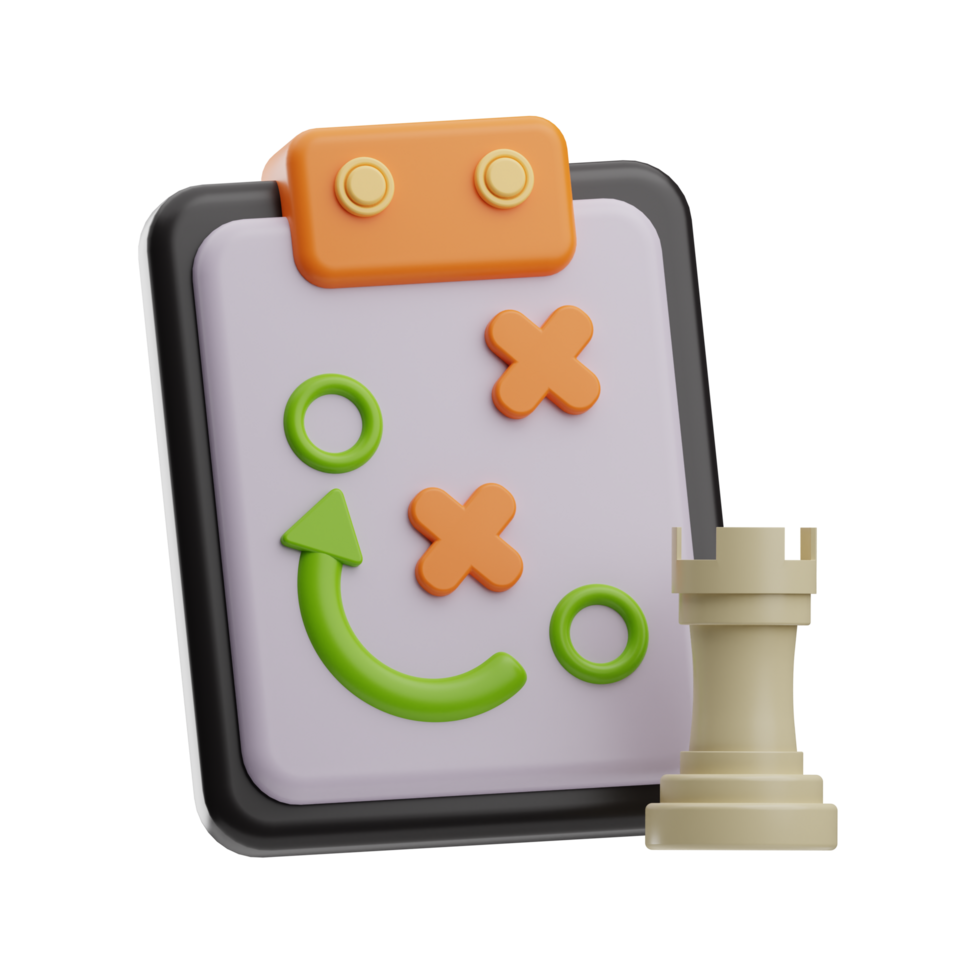 schaak voorwerp strategie illustratie 3d png