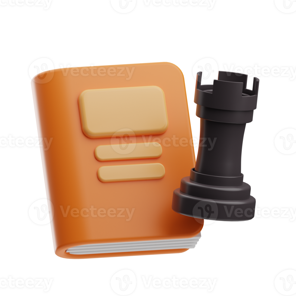 chess object book chess illustration 3d png