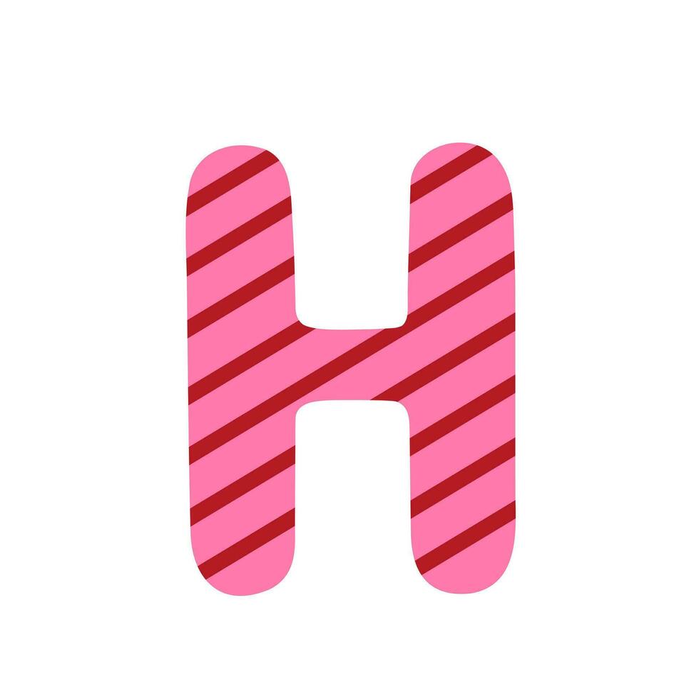 The letter H, logo, icon. Illustration for printing, backgrounds, covers and packaging. Image can be used for greeting cards, posters, stickers and textile. Isolated on white background. vector