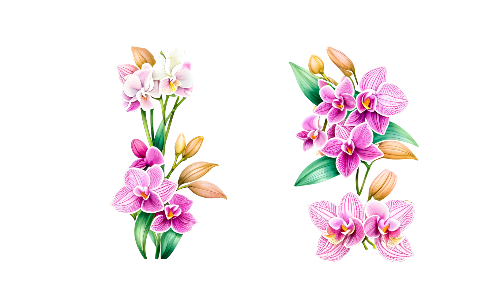 Watercolor Flower Set Realistic Illustrations for Simple and Elegant Bridal Designs, Wallpaper, Greetings, Wallpapers, Fashion, AI Generative png